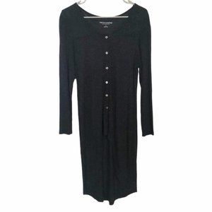 Soft Surroundings Dark Charcoal Henley Tunic